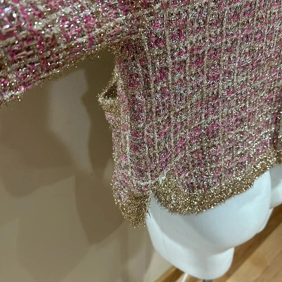 Zara CHECK KNITLurix CARDIGAN w - Picture 9 of 15